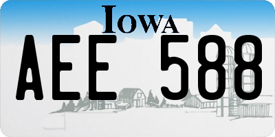 IA license plate AEE588