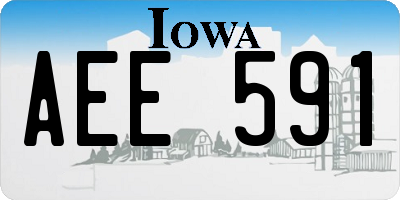 IA license plate AEE591
