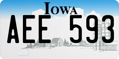 IA license plate AEE593