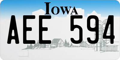 IA license plate AEE594
