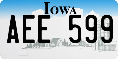 IA license plate AEE599