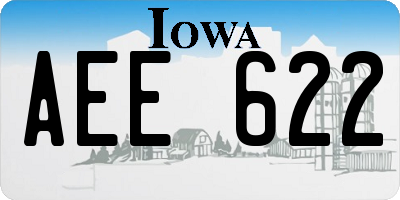 IA license plate AEE622