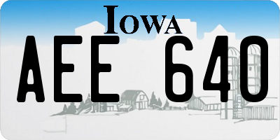 IA license plate AEE640