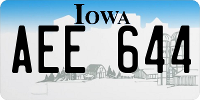 IA license plate AEE644