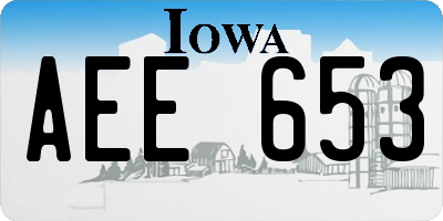 IA license plate AEE653