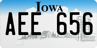 IA license plate AEE656