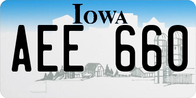 IA license plate AEE660