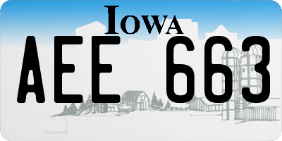IA license plate AEE663