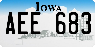 IA license plate AEE683