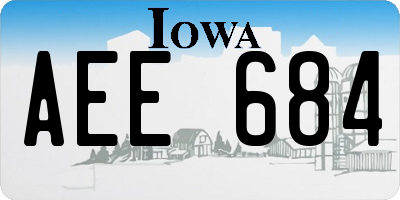 IA license plate AEE684