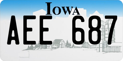 IA license plate AEE687