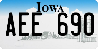 IA license plate AEE690