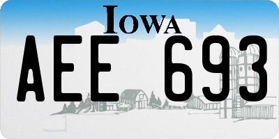 IA license plate AEE693