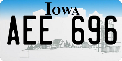 IA license plate AEE696