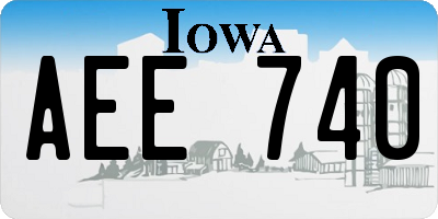 IA license plate AEE740