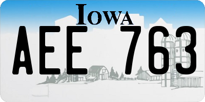 IA license plate AEE763