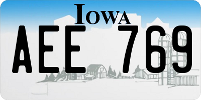 IA license plate AEE769