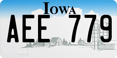 IA license plate AEE779