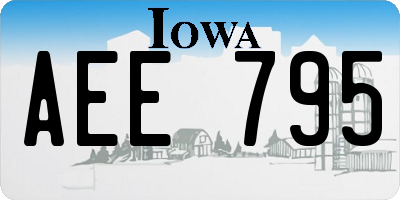 IA license plate AEE795