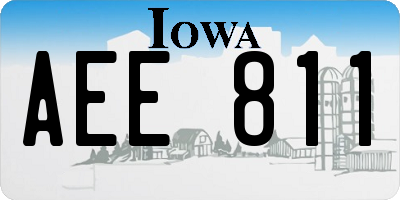 IA license plate AEE811