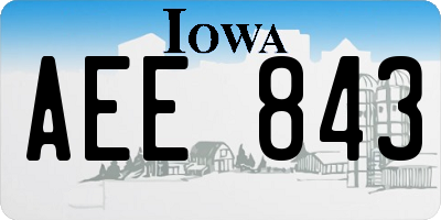 IA license plate AEE843