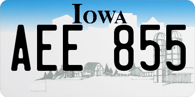 IA license plate AEE855