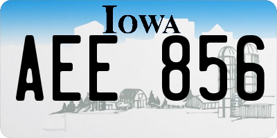 IA license plate AEE856