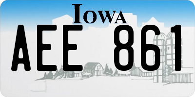 IA license plate AEE861