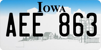 IA license plate AEE863
