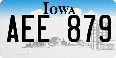 IA license plate AEE879
