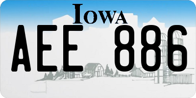 IA license plate AEE886