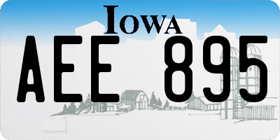 IA license plate AEE895