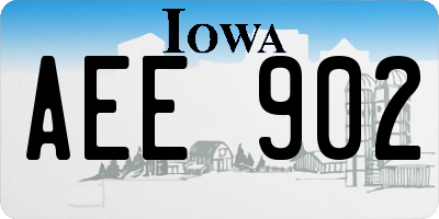 IA license plate AEE902