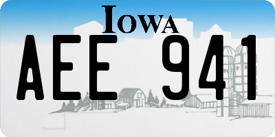 IA license plate AEE941