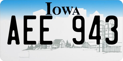 IA license plate AEE943