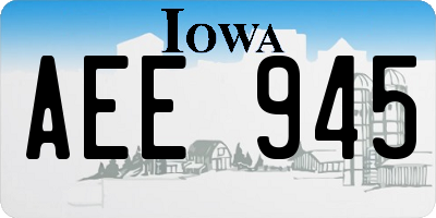 IA license plate AEE945