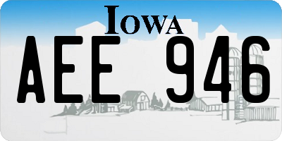 IA license plate AEE946