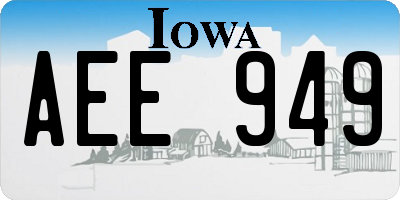 IA license plate AEE949