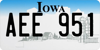 IA license plate AEE951