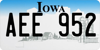 IA license plate AEE952