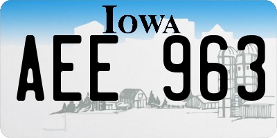 IA license plate AEE963