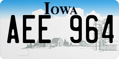 IA license plate AEE964
