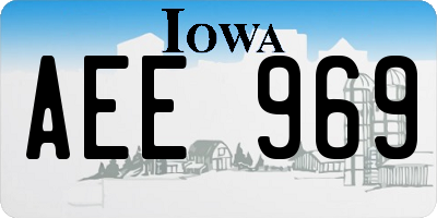 IA license plate AEE969