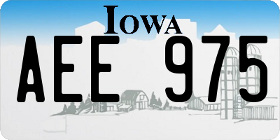 IA license plate AEE975