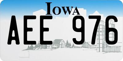IA license plate AEE976
