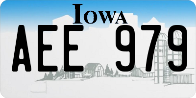 IA license plate AEE979