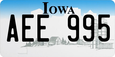 IA license plate AEE995