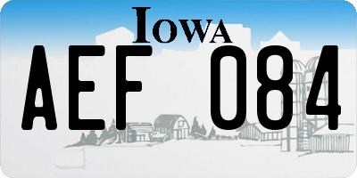 IA license plate AEF084