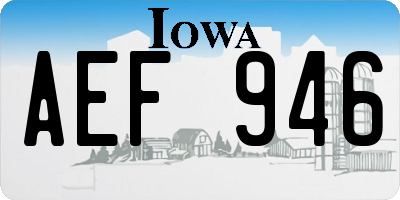 IA license plate AEF946