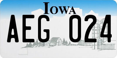 IA license plate AEG024